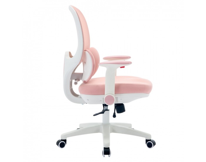 Detská stolička na kolieskach Tresa - ružová / biela