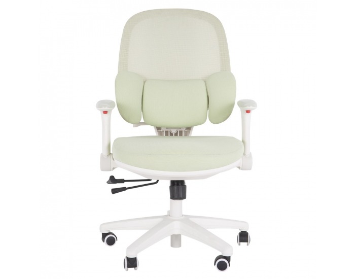 Detská stolička na kolieskach Tresa - zelená / biela