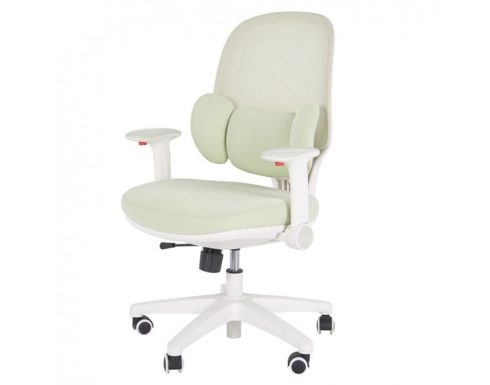 Detská stolička na kolieskach Tresa - zelená / biela