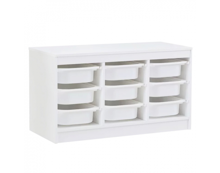 Organizér s úložnými boxami Trimal - biela