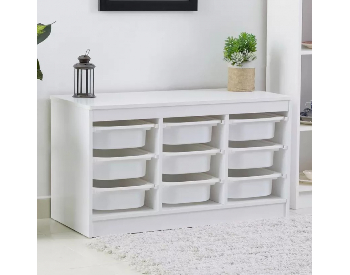 Organizér s úložnými boxami Trimal - biela