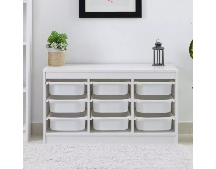 Organizér s úložnými boxami Trimal - biela