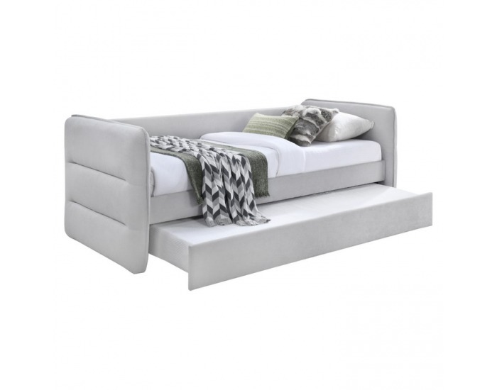 Rozkladacia posteľ s prístelkou Trinia - sivá