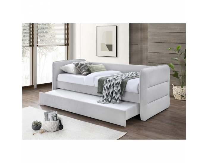 Rozkladacia posteľ s prístelkou Trinia - sivá