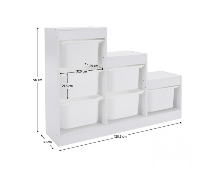 Regál Trinis - biela