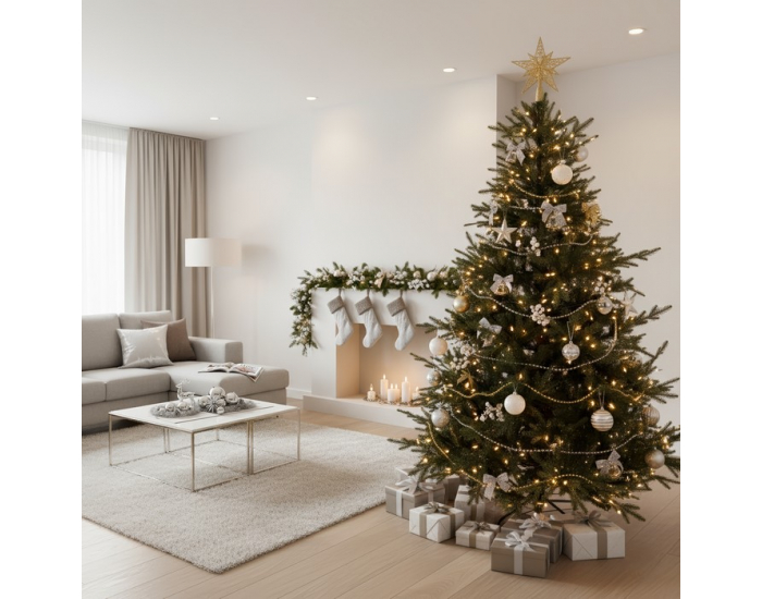 Vianočný stromček s kovovým stojanom Trisy 210 cm - zelená