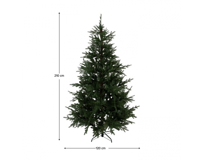 Vianočný stromček s kovovým stojanom Trisy 210 cm - zelená