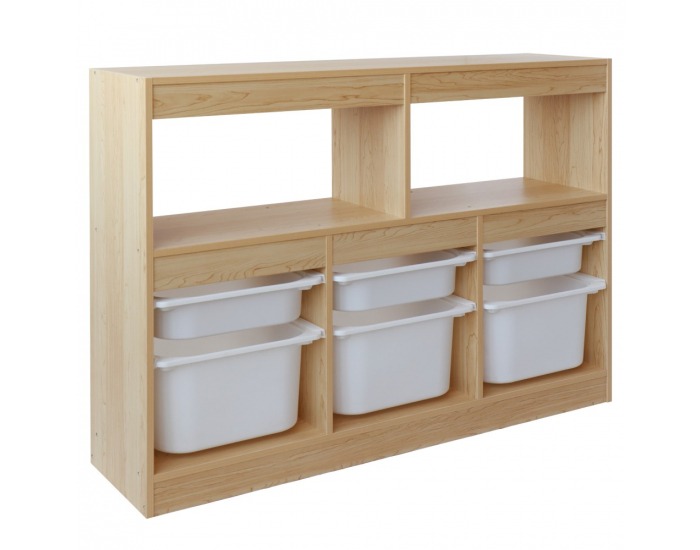 Organizér s úložnými boxami Trivix - dub / biela