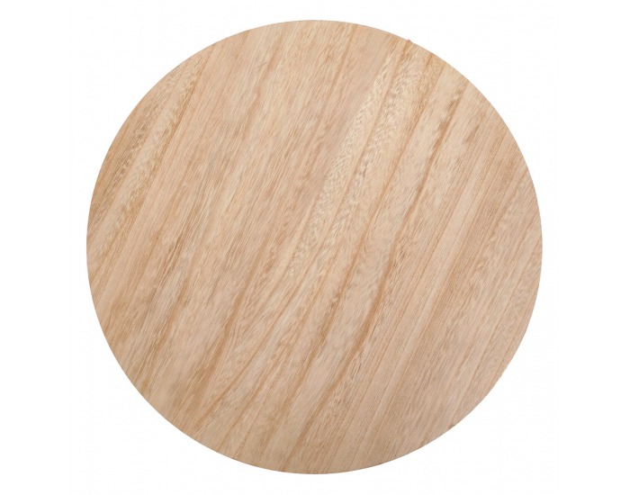 Okrúhly príručný stolík Trofea - prírodná / čierna