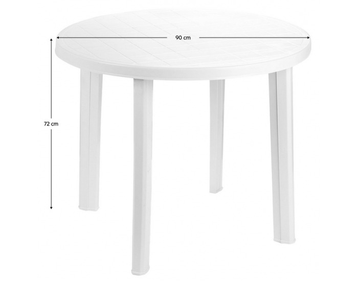 Záhradný stôl Tundo - biela