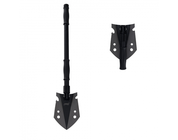 Multifunkčná skladacia lopata 9v1 Turan Typ 1 - čierna