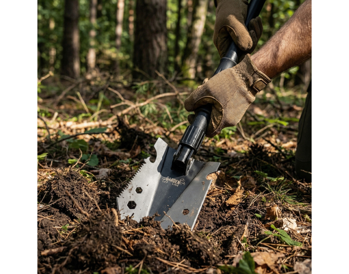 Multifunkčná skladacia lopata 9v1 Turan Typ 1 - čierna