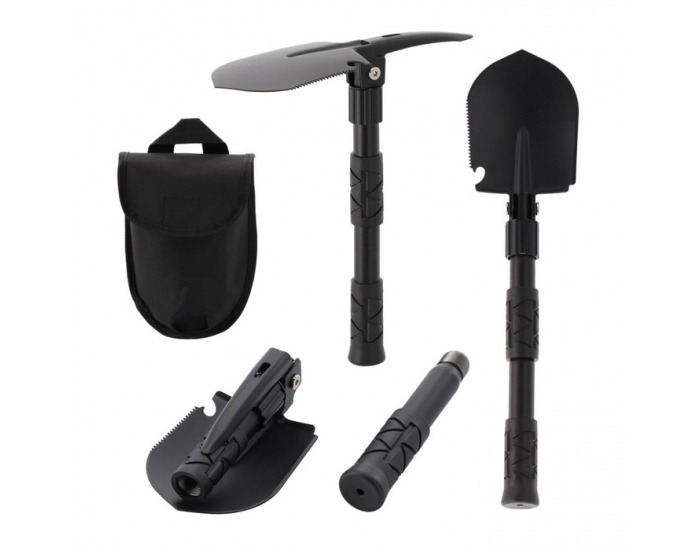 Multifunkčná skladacia lopata 5v1 Turan Typ 2 - čierna