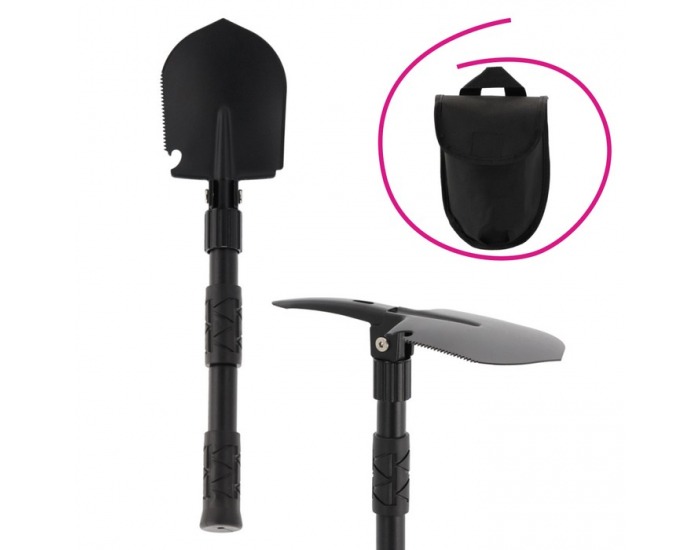 Multifunkčná skladacia lopata 5v1 Turan Typ 2 - čierna