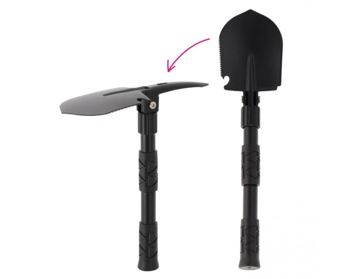 Multifunkčná skladacia lopata 5v1 Turan Typ 2 - čierna