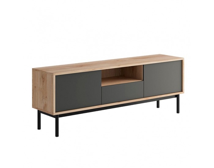 TV stolík Bergen BRTV154 - dub Jackson Hickory / grafit / čierna