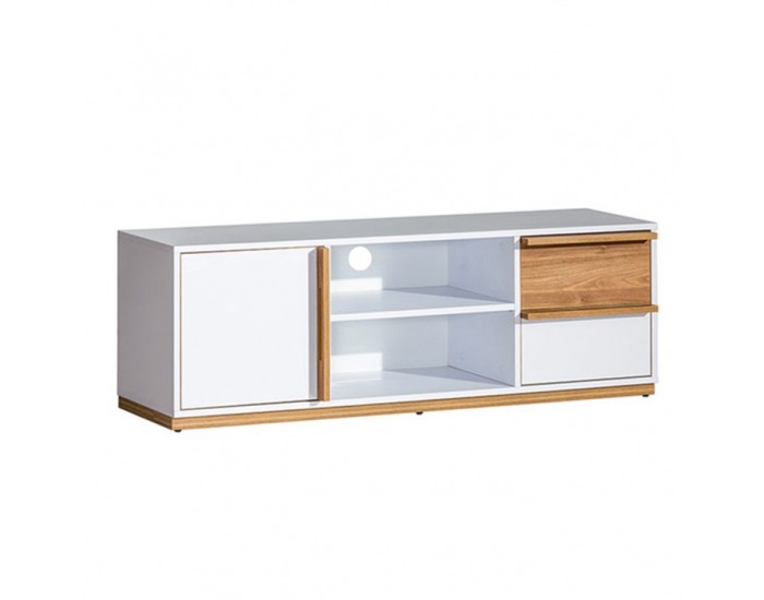 TV stolík Knox E4 - biela / orech select
