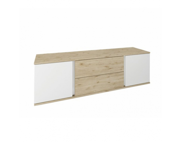 TV stolík Leira 2D2S/150 - dub wellington / biela