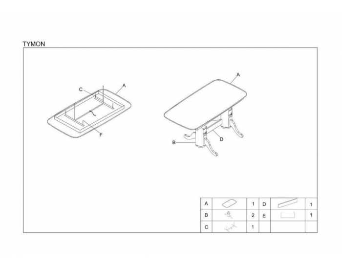 Rozkladací konferenčný stolík Tymon - dub craft