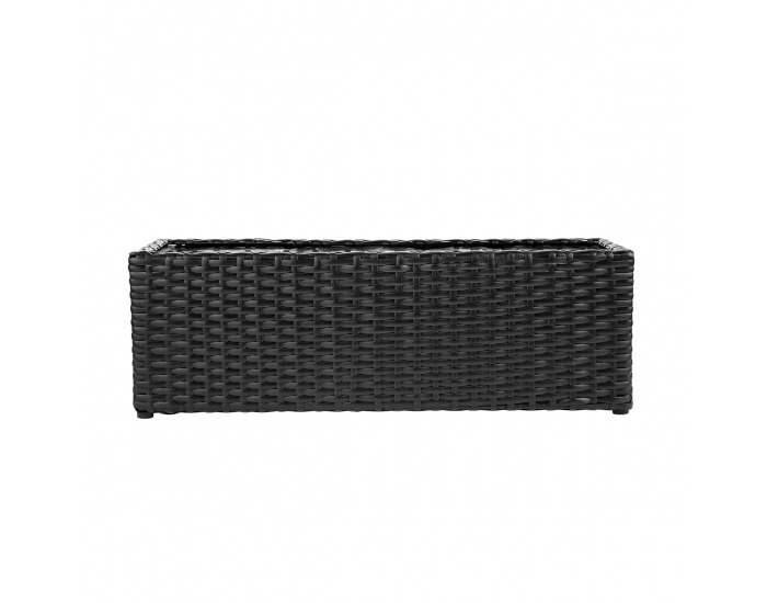 Ratanový kvetináč Tyrion - čierna