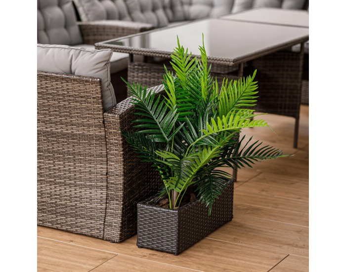 Ratanový kvetináč Tyrion - čierna