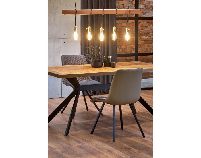 Jedálenský stôl Tyson - orech / čierna