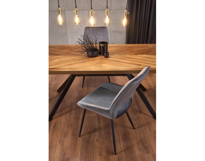 Jedálenský stôl Tyson - orech / čierna