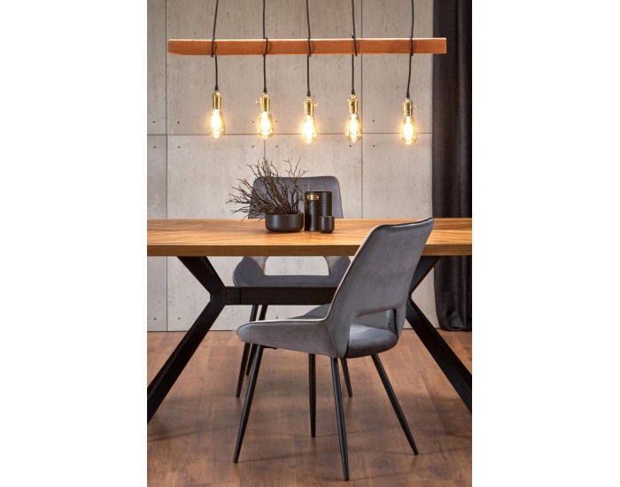 Jedálenský stôl Tyson - orech / čierna