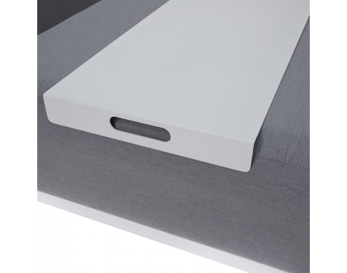 Hliníkový záhradný set Ubul - svetlosivá / biela