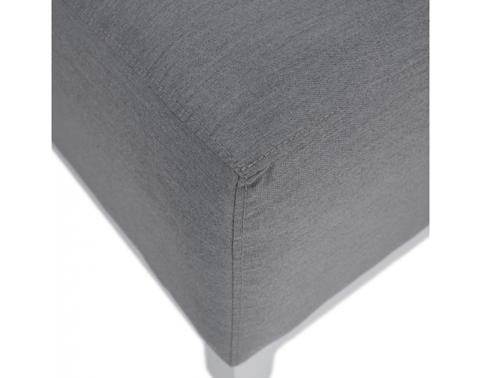 Hliníkový záhradný set Ubul - svetlosivá / biela