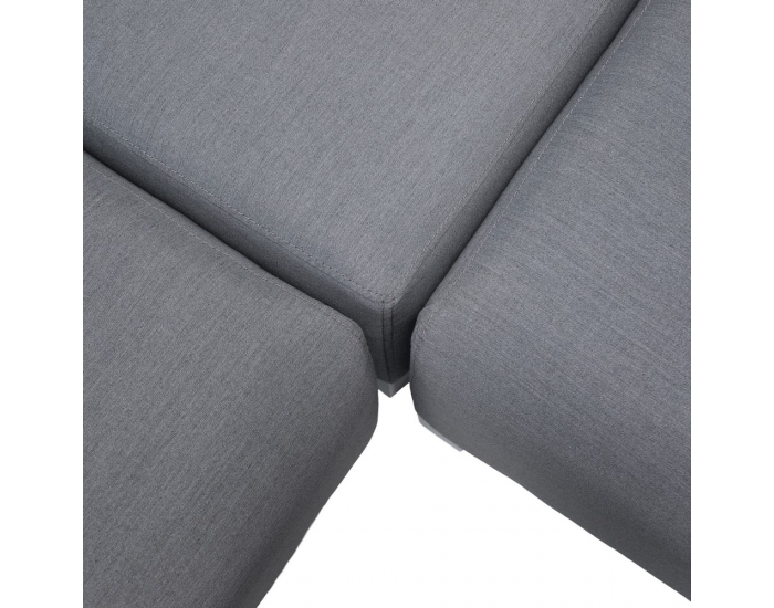 Hliníkový záhradný set Ubul - svetlosivá / biela