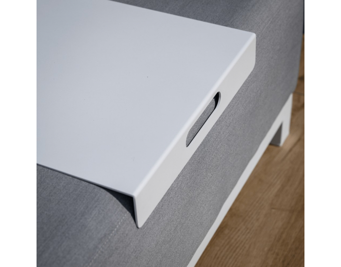 Hliníkový záhradný set Ubul - svetlosivá / biela