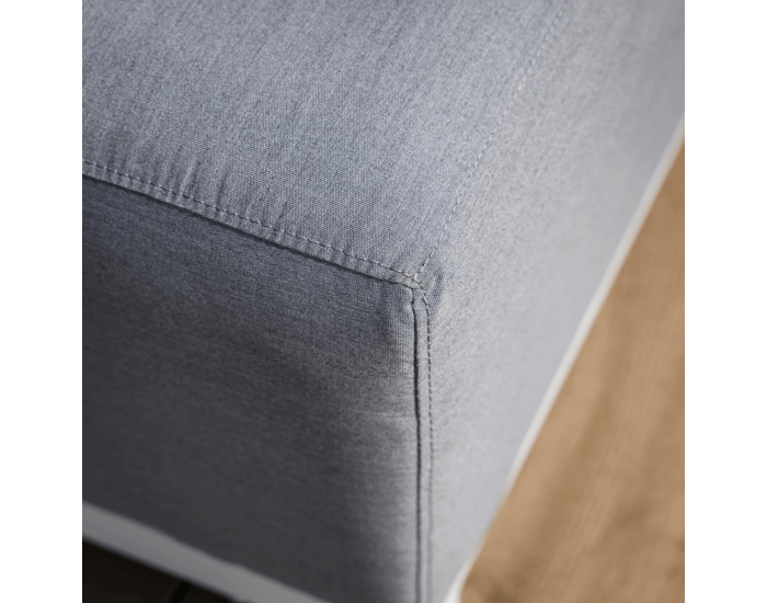 Hliníkový záhradný set Ubul - svetlosivá / biela