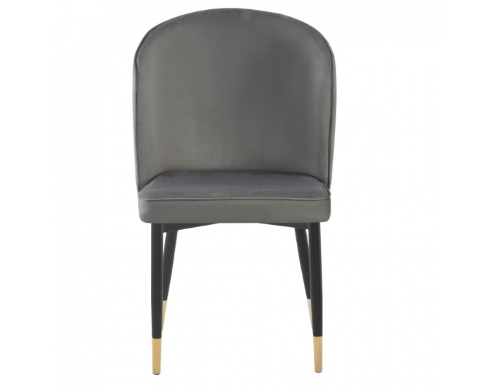 Jedálenská stolička Udaja - sivá (Velvet) / čierna