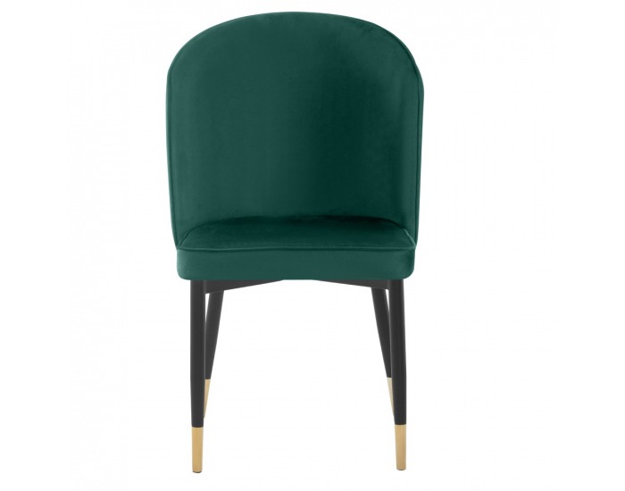 Jedálenská stolička Udaja - zelená (Velvet) / čierna