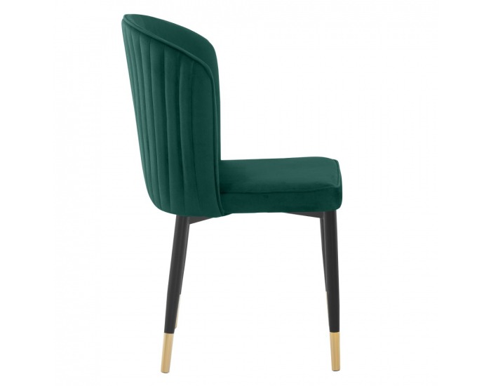 Jedálenská stolička Udaja - zelená (Velvet) / čierna