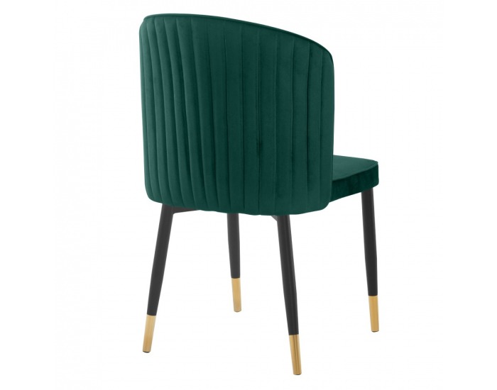 Jedálenská stolička Udaja - zelená (Velvet) / čierna