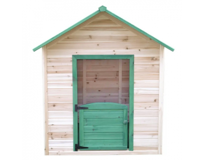 Drevený záhradný domček pre deti Udim - prírodná / zelená