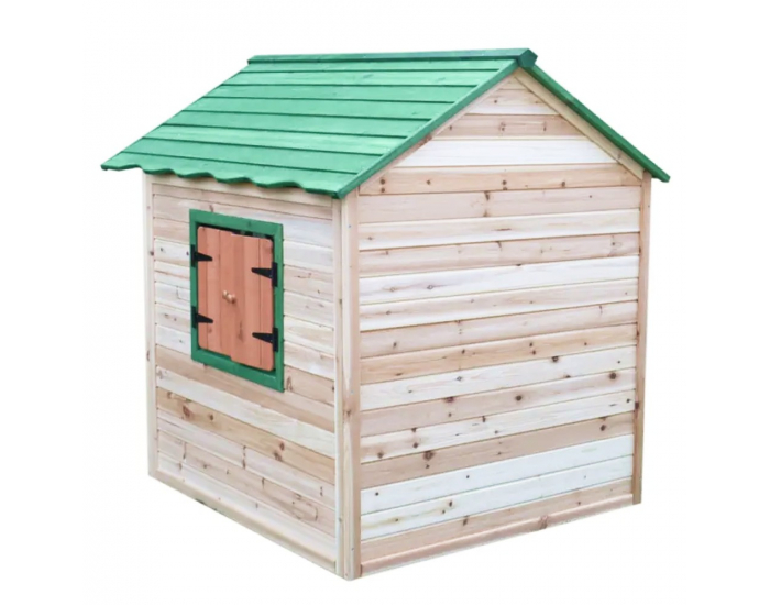 Drevený záhradný domček pre deti Udim - prírodná / zelená