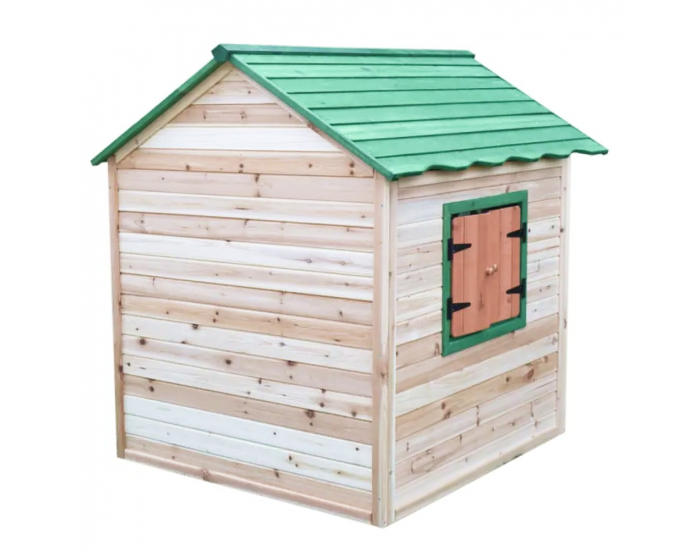 Drevený záhradný domček pre deti Udim - prírodná / zelená