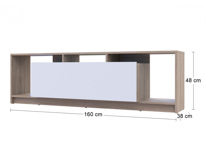 TV stolík Ulfet U1 - dub sonoma / biela