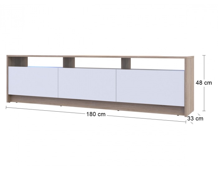 TV stolík Ulfet U3 - dub sonoma / biela