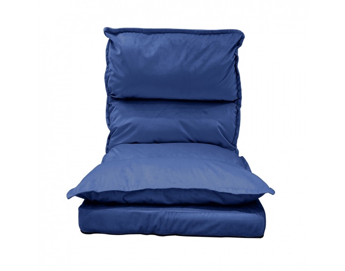 Skladacia leňoška na podlahu Ulima - modrá (Velvet)