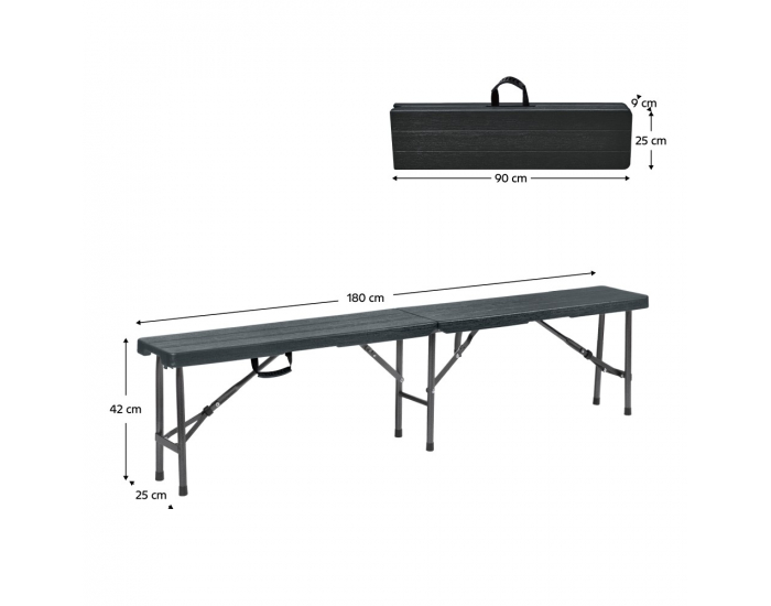 Cateringový skladací set Ulmer 1+2 - čierna