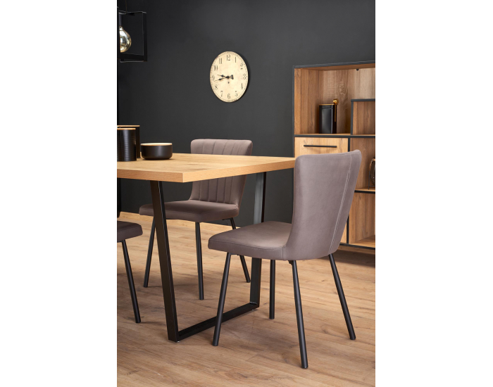 Jedálenský stôl Ulrich - dub zlatý / čierna