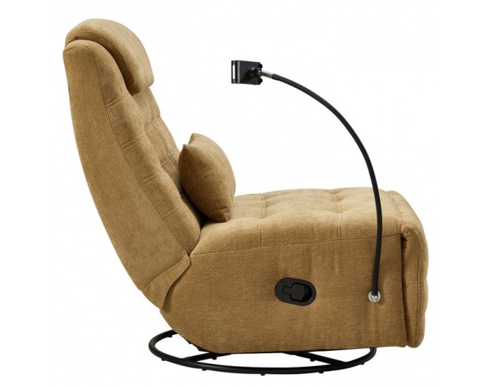 Otočné hojdacie kreslo Umbro - horčicová