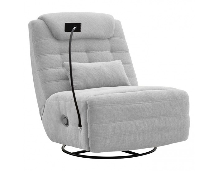 Otočné hojdacie kreslo Umbro - svetlosivá