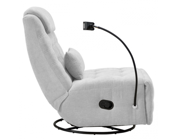 Otočné hojdacie kreslo Umbro - svetlosivá