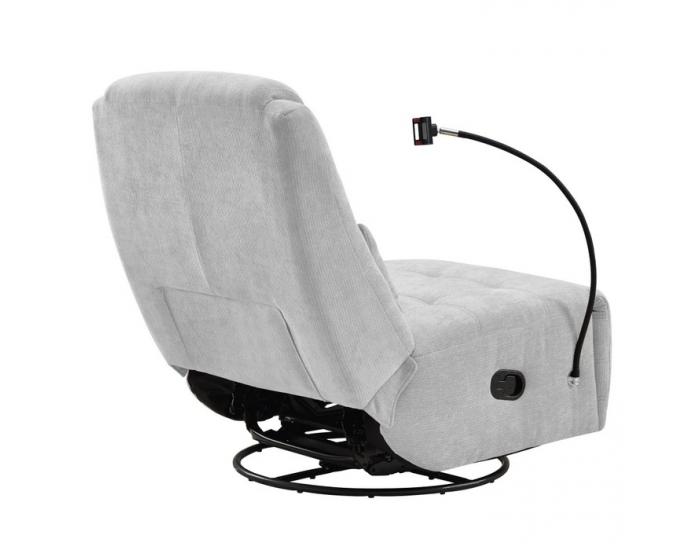 Otočné hojdacie kreslo Umbro - svetlosivá