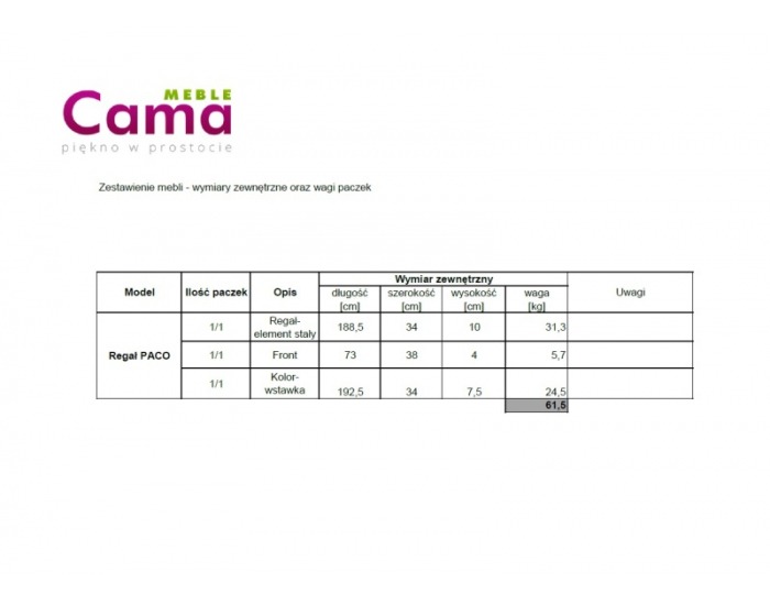Univerzálny regál Paco - biela